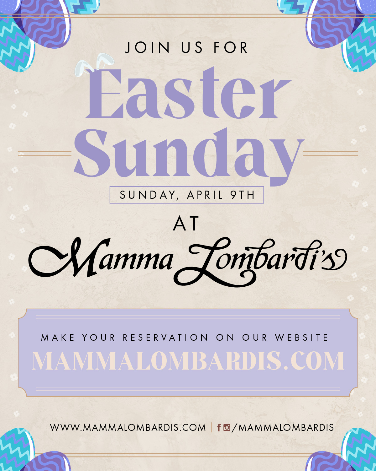 Easter Sunday at Mamma Lombardi's 2023