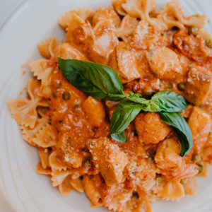 Bowtie Pasta with Fresh Salmon
